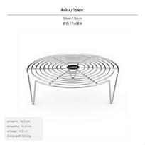 304 Stainless Steel Air Fryer Rack, Double tier Grill, oil drip tray Stand, Steaming Kitchen Silver 16cm gray