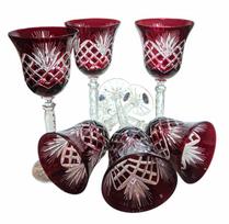 Ruby Crystal Wine Glasses 280 Pineapple