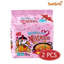 Samyang Carbo Hot Chicken Skonis Ramen maišelyje 130g (4 pakuotės) 2 pink