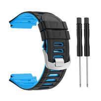 Išmaniojo laikrodžio apyrankė Minkšta silikoninė pakeičiama apyrankė Sportinė juosta Apyrankės kilpa Suderinama su Garmin-Forerunner 920XT 1 black