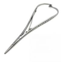 Dantų ortodontinis Mathieu adatos laikiklis, 14 cm dantytas antgalis, ypač smulkus antgalis, instrumentas, stomatologo įrankiai 1 piece gray