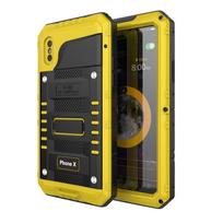 IP68 vandeniui atsparus smūgiams atsparus dėklas 360 sunkiųjų metalinių šarvų apsaugos dangtelis, skirtas iPhone 14pro Max 13 12 11 Pro X Xs Max XR SE 2020 iPhone 12 mini geltona