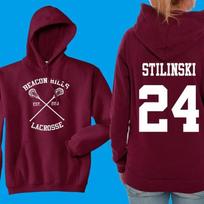 Unisex DžemperisTeen Wolf Džemperis Beacon Hills Lakroso Džemperis Stilinski 24 Retro Teen Wolf Džemperis su gobtuvu Lahey McCall Hale Teen Wolf Džemperiai M blue
