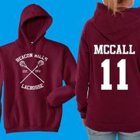 Unisex DžemperisTeen Wolf Džemperis Beacon Hills Lakroso Džemperis Stilinski 24 Retro Teen Wolf Džemperis su gobtuvu Lahey McCall Hale Teen Wolf Džemperiai L blue