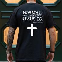 Vyriški marškinėliai Jėzus Kristus Atgal Spausdinti marškinėliai Madingi grafiniai viršūnės Dovana Christian Jesus Streetwear Oversized Y2k drabužiai L black