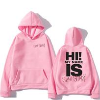 Eminem Slim Shady Hoodies Sudaderas Con Capucha Ilgomis rankovėmis Vyriški megztiniai su gobtuvu Sudaderas Fleece Unisex megztiniai S rožinė