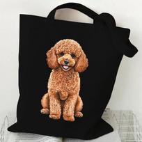 Moteriški rankinukai Shiba Inu Corgi Poodle Biglis Gyvūnų Šunų Serija Drobės Pirkinių Krepšys Mada Juokinga Dovana Šunų Mėgėjams Moteriškas Šoninis Krepšys brown