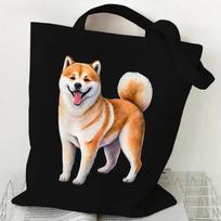 Moteriški rankinukai Shiba Inu Corgi Poodle Biglis Gyvūnų Šunų Serija Drobės Pirkinių Krepšys Mada Juokinga Dovana Šunų Mėgėjams Moteriškas Šoninis Krepšys