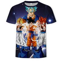 Nauji Madingi Anime Dragon Ball Serijos Marškinėliai Vyriški 3D Skaitmeniniu Būdu Atspausdinti Marškinėliai M gray
