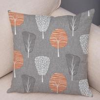 Abstraktaus meno pagalvės užvalkalas Dekoratyvinis geometrinis augalas medis gėlė Pagalvės užvalkalas Sofa namai automobilis 40x40cm oranžinė