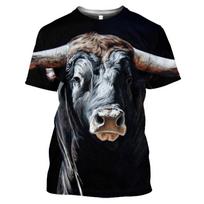 Vasaros Ispanijos Jaučių Imtynės 3D Spausdinti Marškinėliai Jaučio Streetwear Vyrams Moterims Mados Trumpomis Rankovėmis Marškinėliai Apvalia Kakleliu Vaikams T-shirt Viršutiniai Drabužiai XL gray