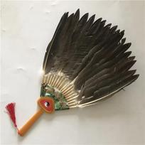 Kinijos vintažinis žąsies plunksnų rankinis vėduoklis Zhuge Liang stiliaus Kong Ming vėduoklis Rankų darbo amato vėduoklis Sceninio pasirodymo vėduoklis Kūdikio vėsinimo vėduoklis black