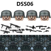 Antrojo pasaulinio karo vokiški STG44 MP40 PZB39 98K figūrėlės statybiniai kaladėlės kariuomenės kariai pėstininkai M35 šarvuota galva kariniai ginklai kaladėlės žaislai vaikams