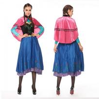 Halloween Frozen Anna Princess Elsa Adult Dress Dress, Anime Dress L pink