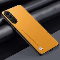 Luxury PU Leather Case For Samsung Galaxy A56 5G Back Cover Silicone Shockproof Full Protection Phone Case For Samsung A56 Coque For Samsung A56 5G geltona