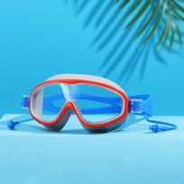 Swimming goggles antifog HD large frame boys and girls swimming goggles equipment waterproof CHINA blue