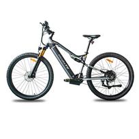 Elektrinis dviratis Hedatx 29  1000W variklis Miesto Ebike 48V 19.2AH Pilna pakaba Didžiausias greitis 45Km/h 21 pavara Hidraulinis stabdys TX19 No Accelerator pilka