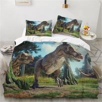 Juros periodo Dinozaurų patalynės komplektas 240x220cm 140x200 Karališko dydžio Mikropluošto antklodės užvalkalų komplektas su 2 pagalvių užvalkalais Berniukams Vaikams Vaikų Kambario Dekoras 140x200 (50x80cm x1 gray