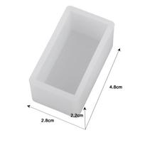Cuboid Cube Resin Mold Crystal Epoxy Silicone Mold DIY Jewelry Pendant Storage Tray Mold Square Rectangular Casting Accessories gray