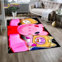 3D Lankybox Mielas Laimingas Boxy Foxy Rocky Kilimas Svetainės Miegamojo Dekoras, Neslystanti Grindų Kilimėlis Sofos Įėjimo Kilimėlis 230x160cm( 90x62in )