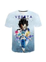 Vasaros Dragon Ball Vaikų Marškinėliai 3D Spausdinimas Trumpomis Rankovėmis Animacinis Super Saiyan Marškinėliai Vaikų Leidimas 120 white