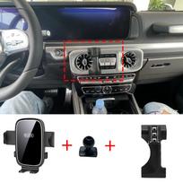 Automobilio mobiliojo telefono laikiklis Mercedes Benz G klasės G500 G63 W463 2019~2025 GPS laikiklis Navigacijos stovas Automobilio priedai gray