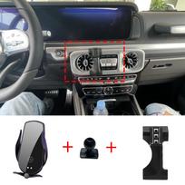 Automobilio mobiliojo telefono laikiklis Mercedes Benz G klasės G500 G63 W463 2019~2025 GPS laikiklis Navigacijos stovas Automobilio priedai gray