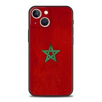 Maroko Vėliava Maroc Marokas Pasas Telefono dėklas iPhone 17 16 15 Pro Max 11 12 13 14 7 8 Plus SE 2020 X XR XS Dangtelis Juodas iP 7-8-SE 2020