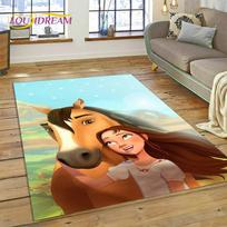 Laisvasis Jojimas Animacinių Arklių Kilimas Kilimas Svetainei Miegamajam Namų Dekoras, Neslystanti Dekoracija Sofai Durų Kilimėlis Mergaitės Dovana 40x60cm( 15x23in ) white