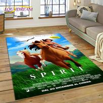 Laisvasis Jojimas Animacinių Arklių Kilimas Kilimas Svetainei Miegamajam Namų Dekoras, Neslystanti Dekoracija Sofai Durų Kilimėlis Mergaitės Dovana 100x150cm( 39x59in)
