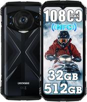 DOOGEE S118 Mobilieji telefonai, 32GB RAM+512GB ROM Išmanusis telefonas Helio G100, 10800mAh/33W, 6.6  FHD+ 120Hz, 50MP+12MP Naktinio matymo, IP68/IP69K/4G Dviejų SIM/NFC sidabras
