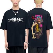 Gorillaz Grupės Marškinėliai Vyrams Moterims Rock Mados Per dydį Gatvės Stiliaus Moteriški Aukštos Kokybės Minkštos Medvilnės Trumpomis Rankovėmis T-shirt 3XL beige