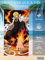 Vienos dalies beždžionė D. Luffy paplūdimio rankšluostis, išskirtinis riboto leidimo anime gerbėjams, piratų tematikos vonios rankšluostis paplūdimiui, baseinui ir vonios kambariui W90*H160(CM)