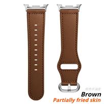 Originalus odinis dirželis Samsung Galaxy Watch 8 Classic 46mm 40mm 44mm Metalinė galvutė Galaxy Watch Ultra 47mm 2024/2025 Laikrodžiui Apyrankė Watch 8 Classic 46mm brown