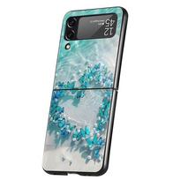 Phone Case For Samsung Galaxy Z Flip 3 4 5 6 Hard Folding PC For Samsung Z Flip3 Flip4 Flip5 Cover Blue Butterfly Ocean Waves For Galaxy Z Flip 6 gray