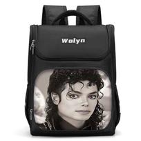 Michael Jackson Didelis vaikiškas kuprinė Berniukų Mergaičių Mokyklinė kuprinė Vyrams Moterims Kelioninė kuprinė Patvari ir daug skyrių 28x19.5x41cm black