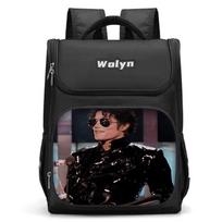 Michael Jackson Didelis vaikiškas kuprinė Berniukų Mergaičių Mokyklinė kuprinė Vyrams Moterims Kelioninė kuprinė Patvari ir daug skyrių 28x19.5x41cm black
