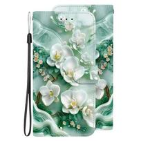 Capa A15 dėklas Samsung Galaxy A15 SM-A155F, animacinis odinis dėklas Samsung Galaxy A15 A 15, telefono dėklas Piniginė Knygos dangtelis Galaxy A15 white