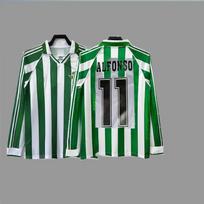 Retro marškinėliai futbolo marškinėliai klasikinis nostalgiškas replika Betis Rodriguez ilgas Retro marškinėliai L white