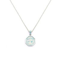 Anime Jackie Chan Adventures Necklace Chinese Zodiac Talisman Rhinestone Pendant Necklace For Women Men Fans Charms Jewelry Gift white