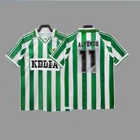 Retro marškinėliai futbolo marškinėliai klasikinis nostalgiškas replika Betis Rodriguez ilgas Retro marškinėliai L white