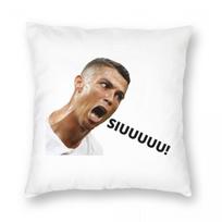 Cristiano Ronaldo Cr7 Siuuu Kvadratinė pagalvės užvalkalas Poliesterio Lino Aksomo Spausdintas Su Užtrauktuku Dekoratyvinis Mesti Pagalvės Užvalkalas Sofos Pagalvės Dangtelis Peach skin 45*45(CM)-1Pcs