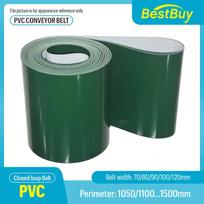 Pramoninis PVC konvejerio juosta, pritaikomas plotis 70mm-120mm, perimetras 1050mm-1500mm, efektyviam medžiagų tvarkymui 1450mm-Green gray
