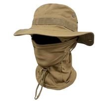 Fashion UV Protection Balaclava Hat UPF 50+ Face Cover Sun Hat Large Casual Bucket Hat Hiking