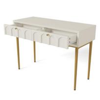 Bedroom Table Metal Legs Dressing with Drawers Large Capacity Ergonomic Handle Makeup Vanity Desk Easy to Assemble Home Furniture A