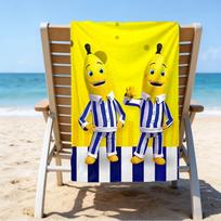 Bananas Pižamoje Klasikinis Mikropluošto Paplūdimio Rankšluostis, Lengvas Ir Greitai Džiūstantis, Vasaros Kelionėms, Būtinas Paplūdimiui, Baseino Lauko 70cmx140cm(27x55inch)