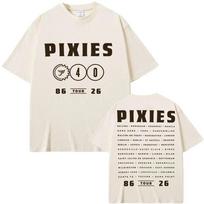 Pixies 100% Medvilnės Marškinėliai Stardust 2026 Pasaulinis Turas Suaugusiems Kasdieniai Drabužiai Grafiniai Spaudiniai Marškinėliai Gatvės Stilius Unisex Unisex Laisvalaikio Viršutiniai Drabužiai Vasara S black