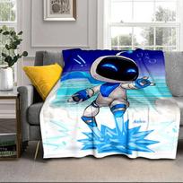 Space Adventure Astro Bot Portable Blanket/Soft Blanket Bedding Blanket Suitable for Travel Camping Living Rooms Offices Sofas Fan Gifts 75x90cm