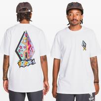 Crosscut Darbo drabužiai Volcom Skateboarding Ekstremalaus sporto prekės ženklo T-shirt Medvilninis grafinis T-shirt Unisex Unisex Vasaros gatvės apranga XL brown