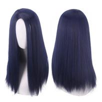 Arcane Caitlyn Cosplay Perukas Anime Tamsiai Mėlynas Ilgas Tiesus Karščiui Atsparus Sintetinis Plaukas Piltover Šerifas Perukai (Blue,One Size) mėlyna